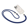 Tech-Protect C7S Rope Crossbody telefoonkoord, marineblauw/goud