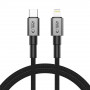 Tech-Protect Ultraboost DNA USB-C / Lightning-kabel PD27W/3A 100 cm, Iron Grey