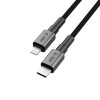 Tech-Protect Ultraboost DNA USB-C / Lightning-kabel PD27W/3A 100 cm, Iron Grey