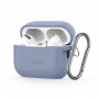 Tech-Protect silicone haakhoesje met karabijnhaak voor Apple AirPods Pro 1 / 2, babyblauw
