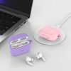 Tech-Protect silicone haakhoesje met karabijnhaak voor Apple AirPods Pro 1 / 2, babyblauw
