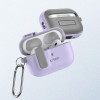 Tech-Protect Slim Hook-hoesje met karabijnhaak voor Apple AirPods Pro 1 / 2, lavendel