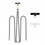 Tech-Protect C7S Rope Crossbody telefoonkoord, krijtgrijs/goud