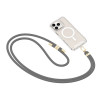 Tech-Protect C7S Rope Crossbody telefoonkoord, krijtgrijs/goud