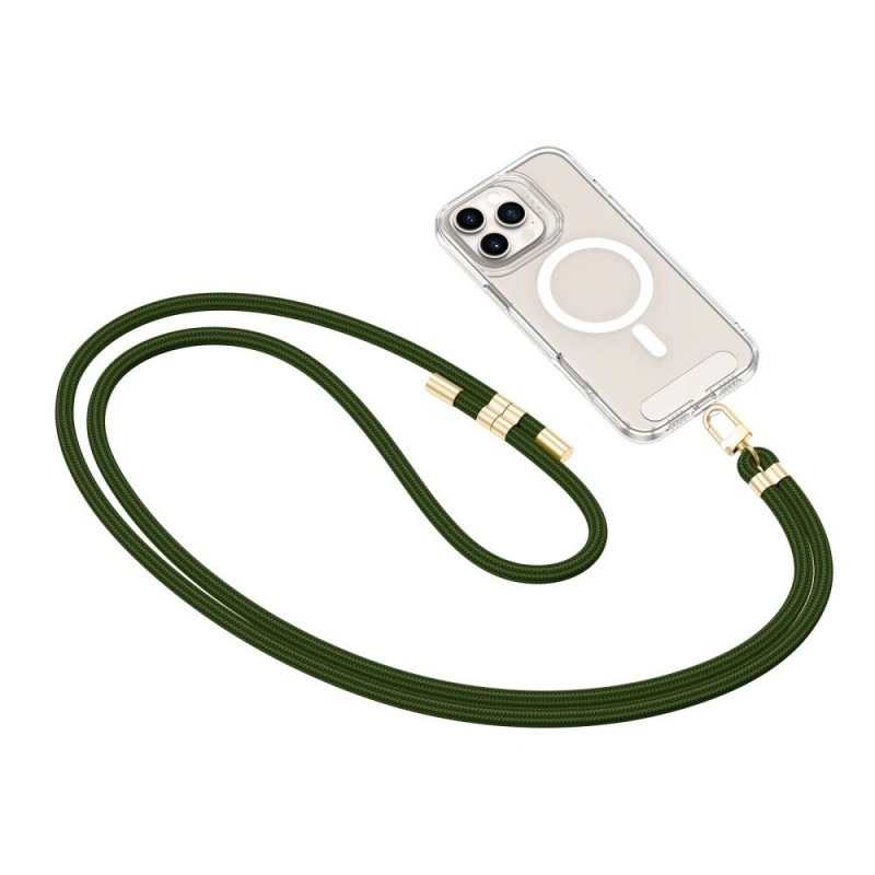 Tech-Protect C7S Rope Crossbody telefoonkoord, Hunter Green/gold