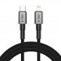 Tech-Protect Ultraboost DNA USB-C / Lightning-kabel PD27W/3A 200 cm, Iron Grey