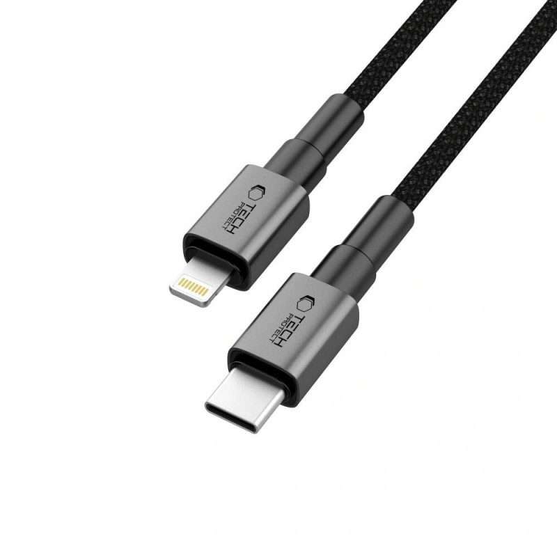 Tech-Protect Ultraboost DNA USB-C / Lightning-kabel PD27W/3A 200 cm, Iron Grey