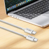 Tech-Protect Ultraboost Lite USB-C / USB-C-kabel PD60W/3A 100 cm, Cool Grey