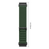 Tech-Protect Nylon Pro horlogeband voor Garmin Fenix 5X / 5X Plus / 6X / 6X Pro / 7X / 8 / 8 Pro / 9 / 9 Pro (47 mm), legergroen