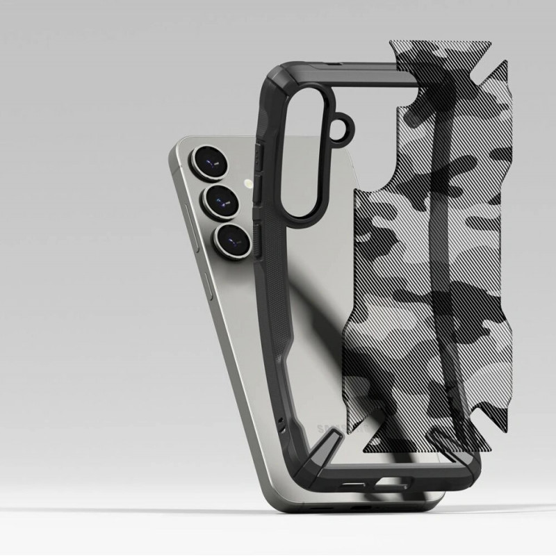 Ringke Fusion-X hoesje voor Samsung Galaxy S25+, camo zwart