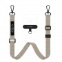Tech-Protect C6S Rope Crossbody telefoonkoord 2-in-1, Cosmic Latte (beige)