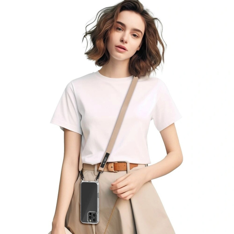 Tech-Protect C6S Rope Crossbody telefoonkoord 2-in-1, Cosmic Latte (beige)