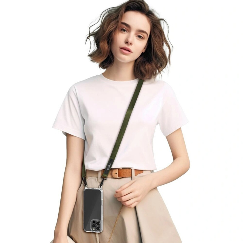 Tech-Protect C6S Rope Crossbody telefoonkoord 2-in-1, Cargo Khaki (olijf)