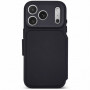 Decoded Textured Silicone Detachable Wallet Case voor Apple iPhone 18 Pro Max / iPhone 17 Pro Max, phantom black