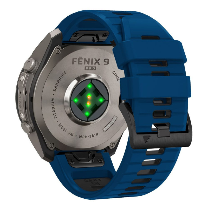 Tech-Protect Iconband Pro THP6047 horlogeband voor Garmin Fenix 5X / 5X Plus / 6X / 6X Pro / 7X / 8 / 8 Pro / 9 / 9 Pro (47 mm), marineblauw / zwart