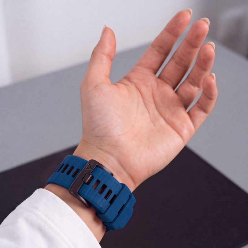 Tech-Protect Iconband Pro THP6047 horlogeband voor Garmin Fenix 5X / 5X Plus / 6X / 6X Pro / 7X / 8 / 8 Pro / 9 / 9 Pro (47 mm), marineblauw / zwart