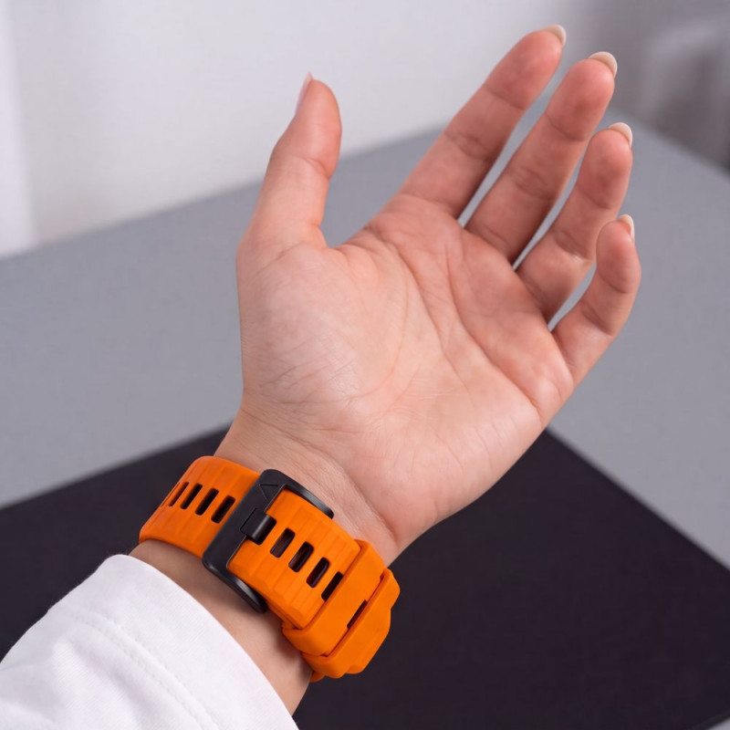 Tech-Protect Iconband Pro THP6048 horlogeband voor Garmin Fenix 5X / 5X Plus / 6X / 6X Pro / 7X / 8 / 8 Pro / 9 / 9 Pro (47 mm), oranje / zwart