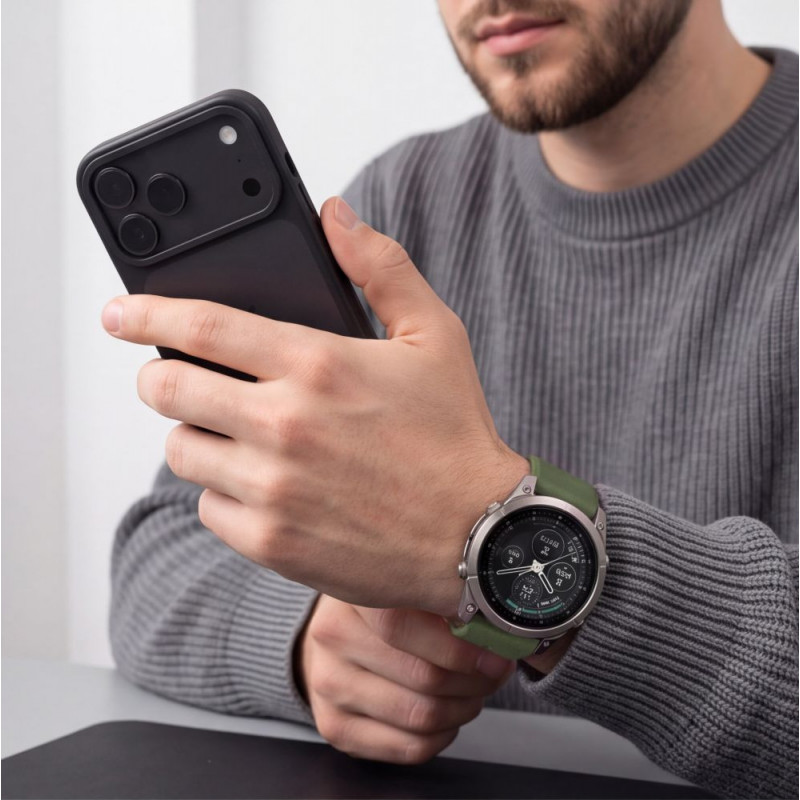 Tech-Protect Iconband Pro THP6049 horlogeband voor Garmin Fenix 5X / 5X Plus / 6X / 6X Pro / 7X / 8 / 8 Pro / 9 / 9 Pro (47 mm), groen / zwart