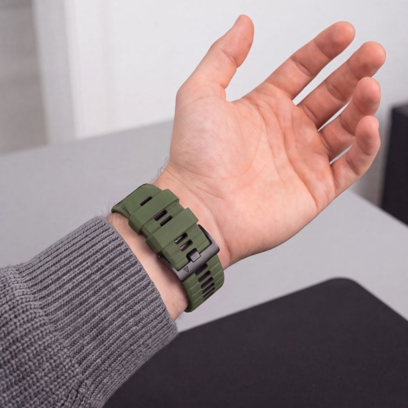 Tech-Protect Iconband Pro THP6049 horlogeband voor Garmin Fenix 5X / 5X Plus / 6X / 6X Pro / 7X / 8 / 8 Pro / 9 / 9 Pro (47 mm), groen / zwart