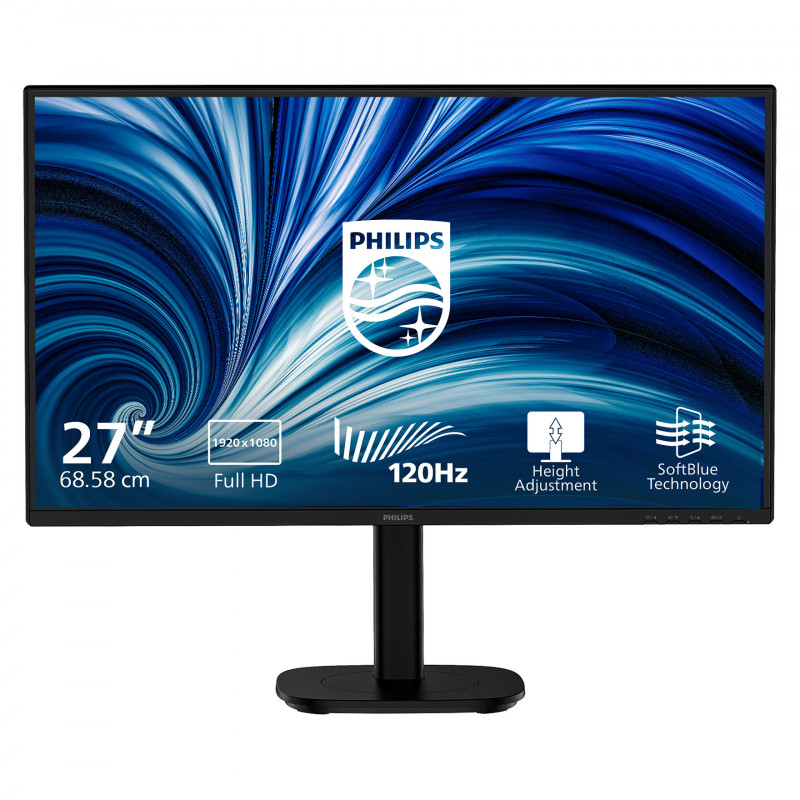 Philips 3000 Series 27B2N3200A/00 27 inch LED-monitor, IPS, Full HD, zwart