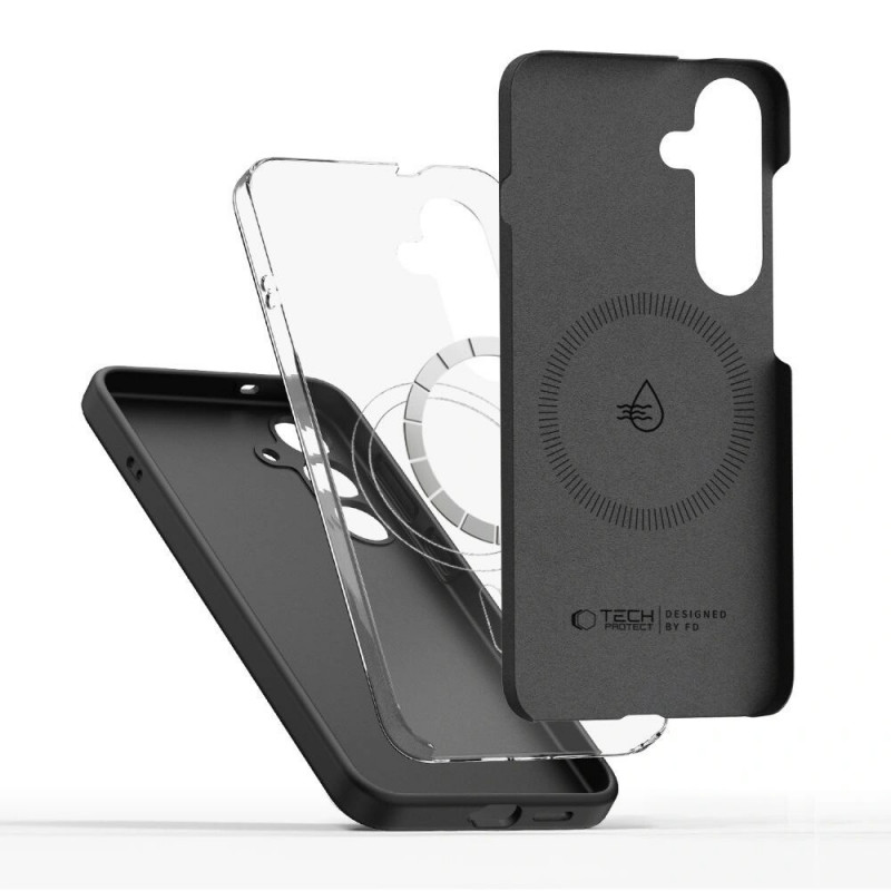 Tech-Protect Siliconen MagSafe-hoesje voor Samsung Galaxy S26+, zwart