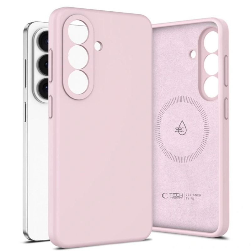 Tech-Protect Siliconen MagSafe-hoesje voor Samsung Galaxy S26+, Roze Parel