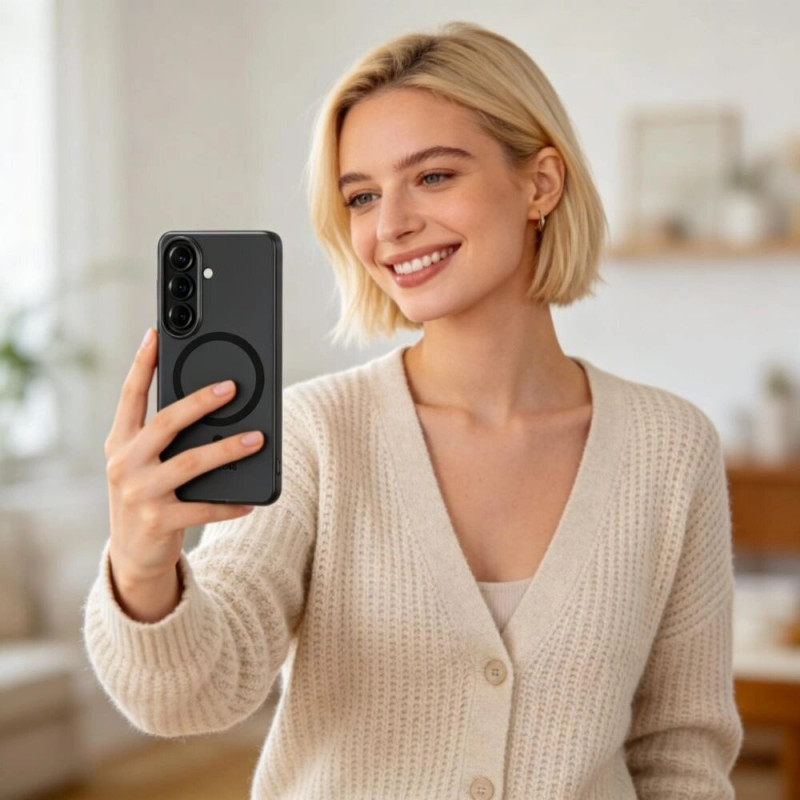 Tech-Protect MagSlim MagSafe-hoesje voor Samsung Galaxy S26, mat zwart