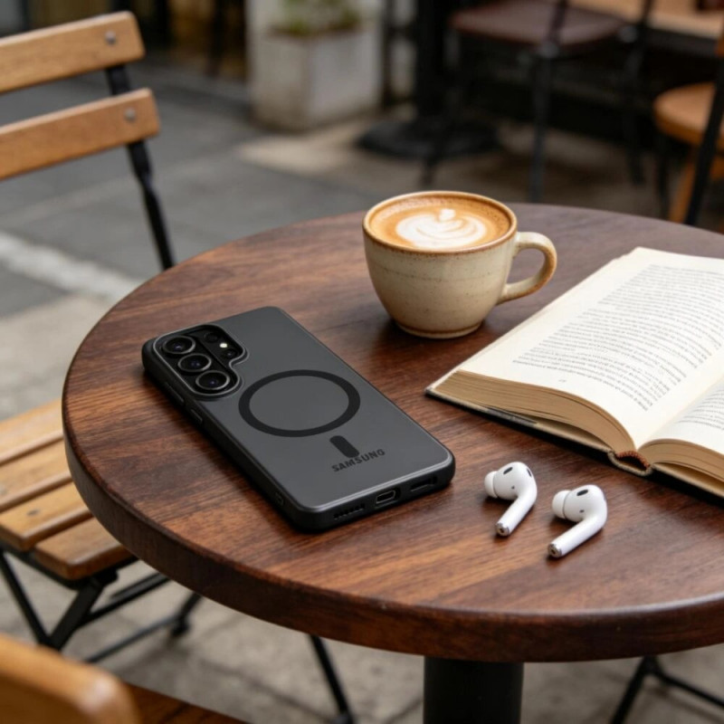 Tech-Protect MagSlim MagSafe-hoesje voor Samsung Galaxy S26 Ultra, mat zwart