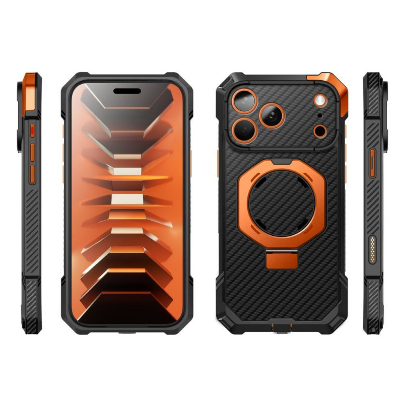 Supcase UB Grip Mag MagSafe Aramid hoesje voor Apple iPhone 17 Pro Max / 18 Pro Max, zwart/oranje