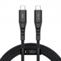 Tech-Protect UB11T Ultraboost USB-C / USB-C-kabel, PD 100W, 200 cm, zwart