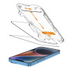 Tech-Protect Quick Set+ gehard glas schermbeschermer voor Apple iPhone 13 / 13 Pro / 14 / 16e, zwart (2 st.)