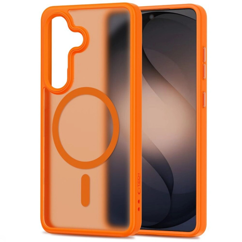 Tech-Protect Magmat MagSafe-hoesje voor Samsung Galaxy S26, mat oranje
