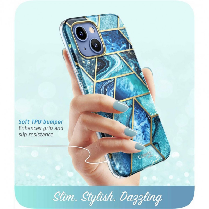 Supcase Cosmo-hoesje voor Apple iPhone 14 Plus / 15 Plus, oceaanblauw