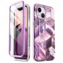 Supcase Cosmo-hoesje voor Apple iPhone 14 Plus / 15 Plus, marmerpaars