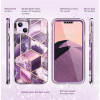Supcase Cosmo-hoesje voor Apple iPhone 14 Plus / 15 Plus, marmerpaars