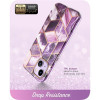 Supcase Cosmo-hoesje voor Apple iPhone 14 Plus / 15 Plus, marmerpaars
