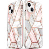 Supcase Cosmo-hoesje voor Apple iPhone 14 Plus / 15 Plus, roze marmer