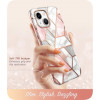 Supcase Cosmo-hoesje voor Apple iPhone 14 Plus / 15 Plus, roze marmer