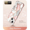 Supcase Cosmo-hoesje voor Apple iPhone 14 Plus / 15 Plus, roze marmer