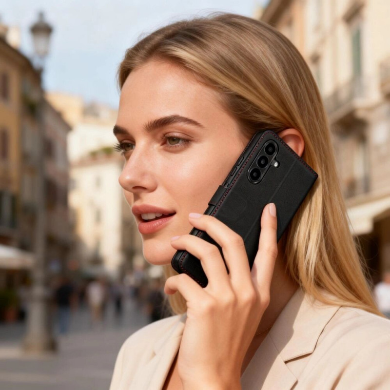 Tech-Protect portemonneehoesje voor Samsung Galaxy A57 5G, zwart/rood