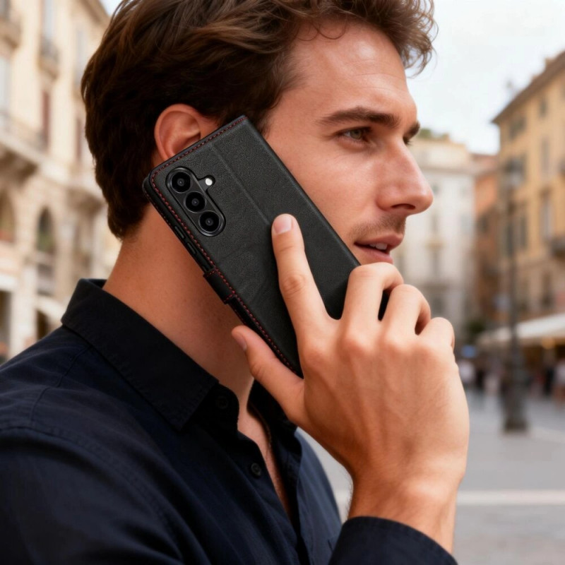 Tech-Protect portemonneehoesje voor Samsung Galaxy A57 5G, zwart/rood