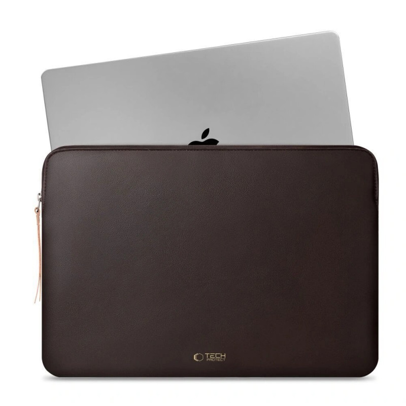 Tech-Protect Fleece Laptophoes 13-14" Chocolade (Bruin)