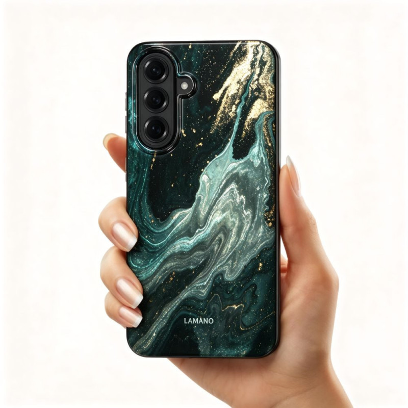 Tech-Protect Lamano MagSafe-hoesje voor Samsung Galaxy A57 5G, zwart en groen