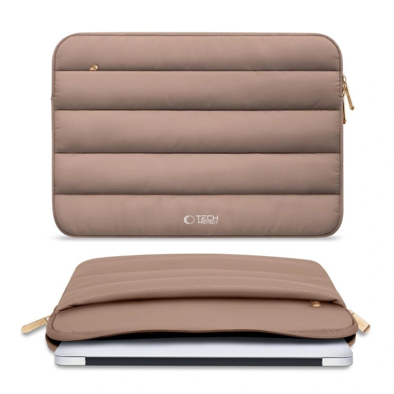 Tech-Protect Fluffy Laptophoes 13-14", Walnoot (Bruin)