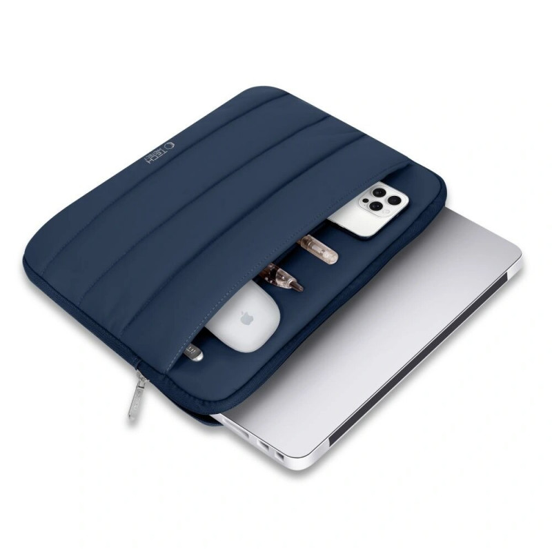 Tech-Protect Fluffy Laptophoes 13-14", marineblauw