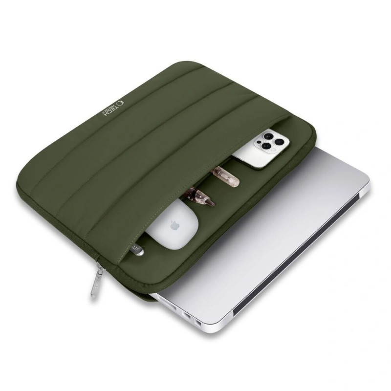 Tech-Protect Fluffy Laptophoes 15-16", legergroen