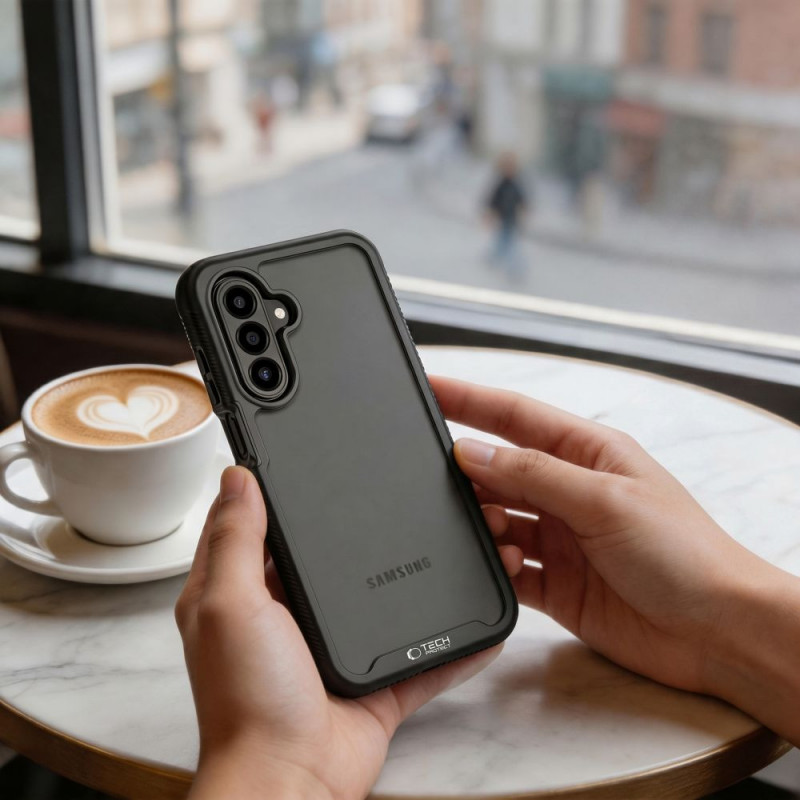 Tech-Protect Defense-hoesje voor Samsung Galaxy A36 / A56 / A27 / A37 5G, mat zwart