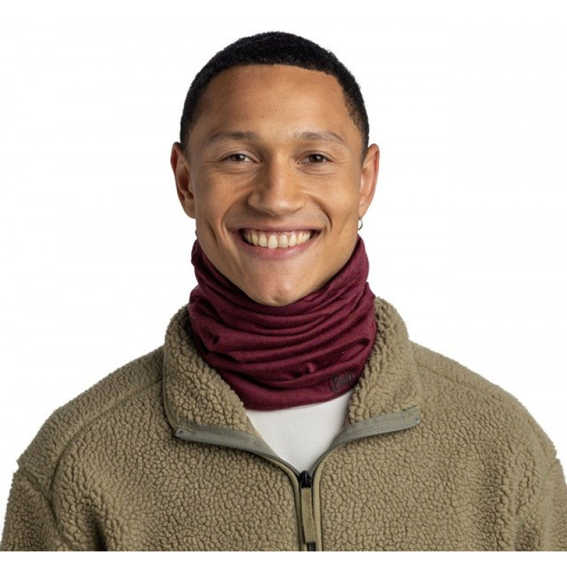 Buff Merino Midweight multifunctionele sjaal, Melange Tibetan Red