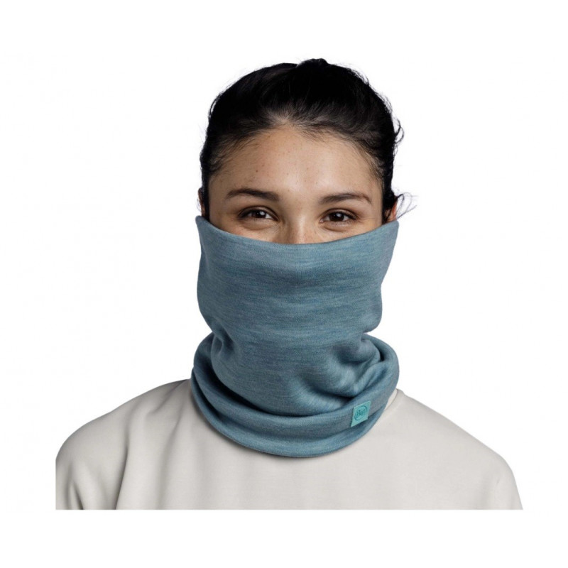 Buff Merino Heavyweight multifunctionele nekwarmer, solid pool