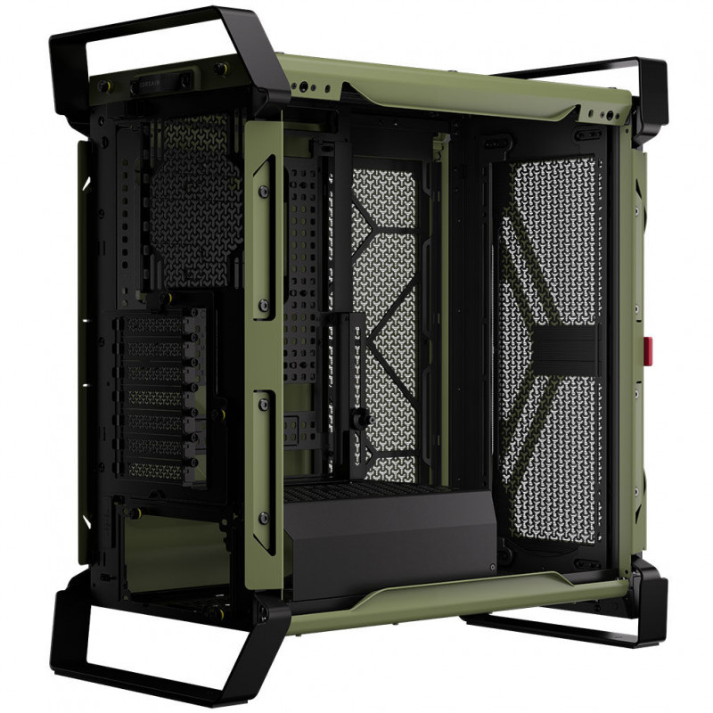 Corsair WARTHOG Performance mid-tower behuizing CC-9011350-WW, E-ATX, zijpaneel van gehard glas, groen